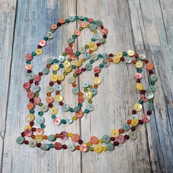 Multicolor  Long Necklace. - Picture 2 of 8